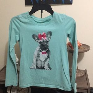 Sz large girls 10/12 Glam Dog tee with 3d bow